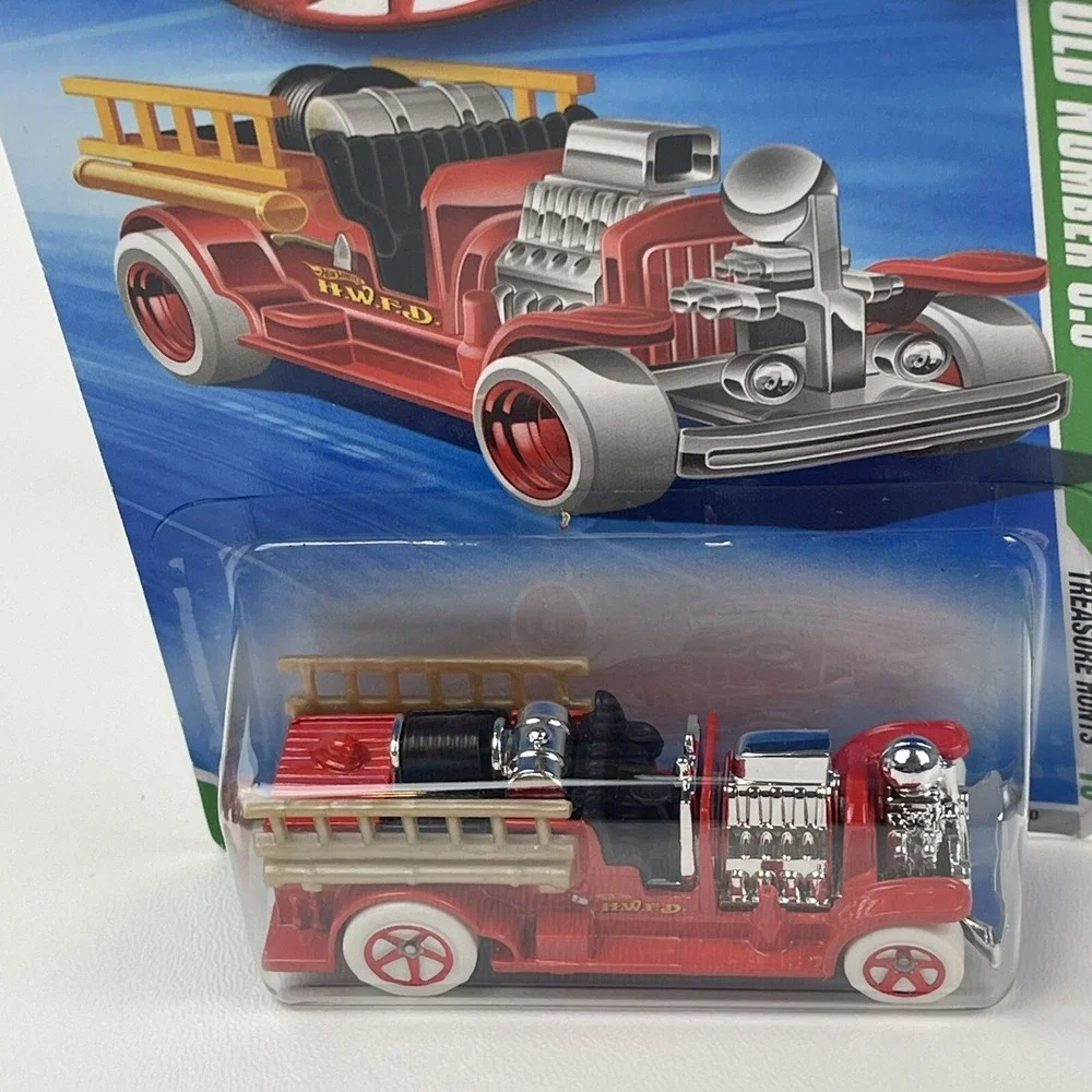 Hot Wheels Old Number 5.5 Fire Truck 2010 Treasure Hunt White Tires El Segundo